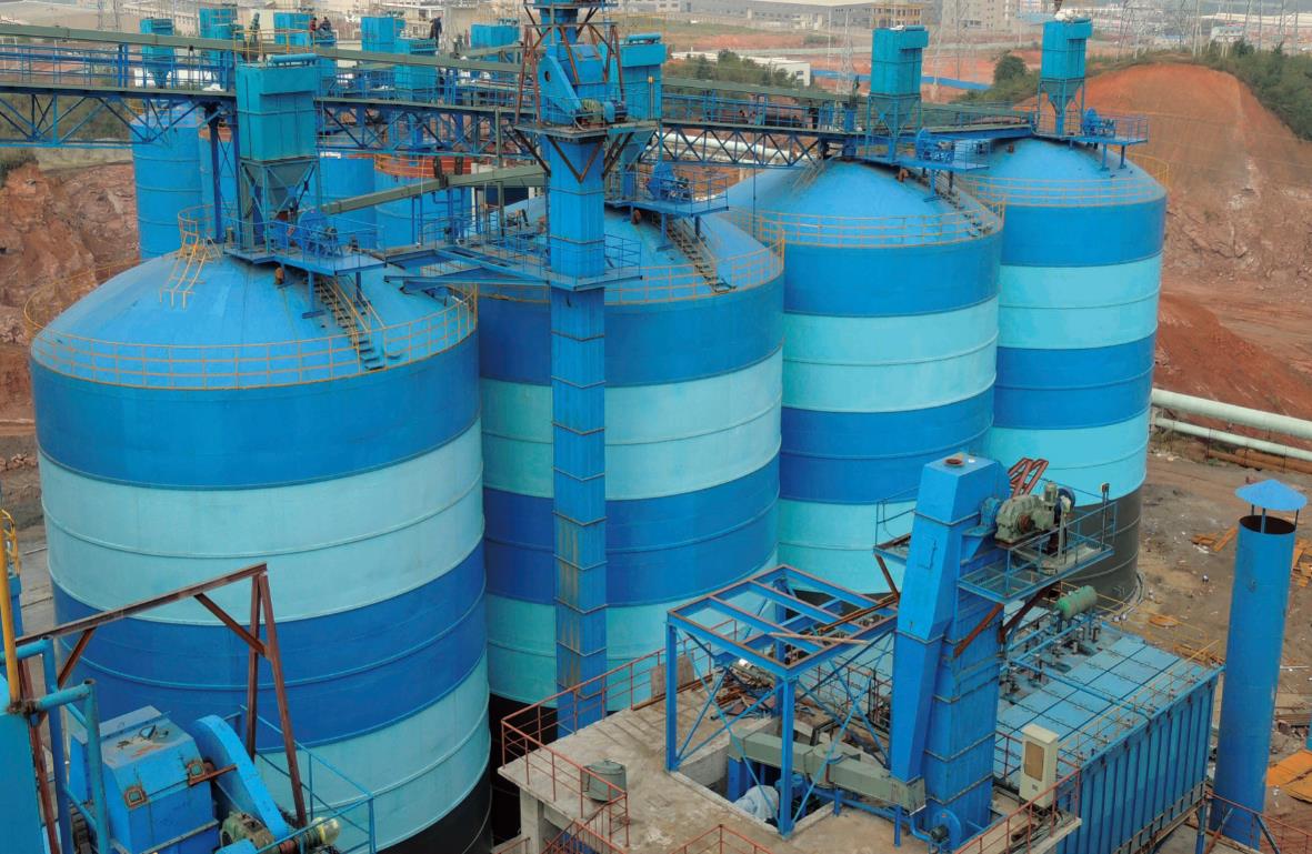 金年会.vip6座5000立方钢板仓提交竣工验收